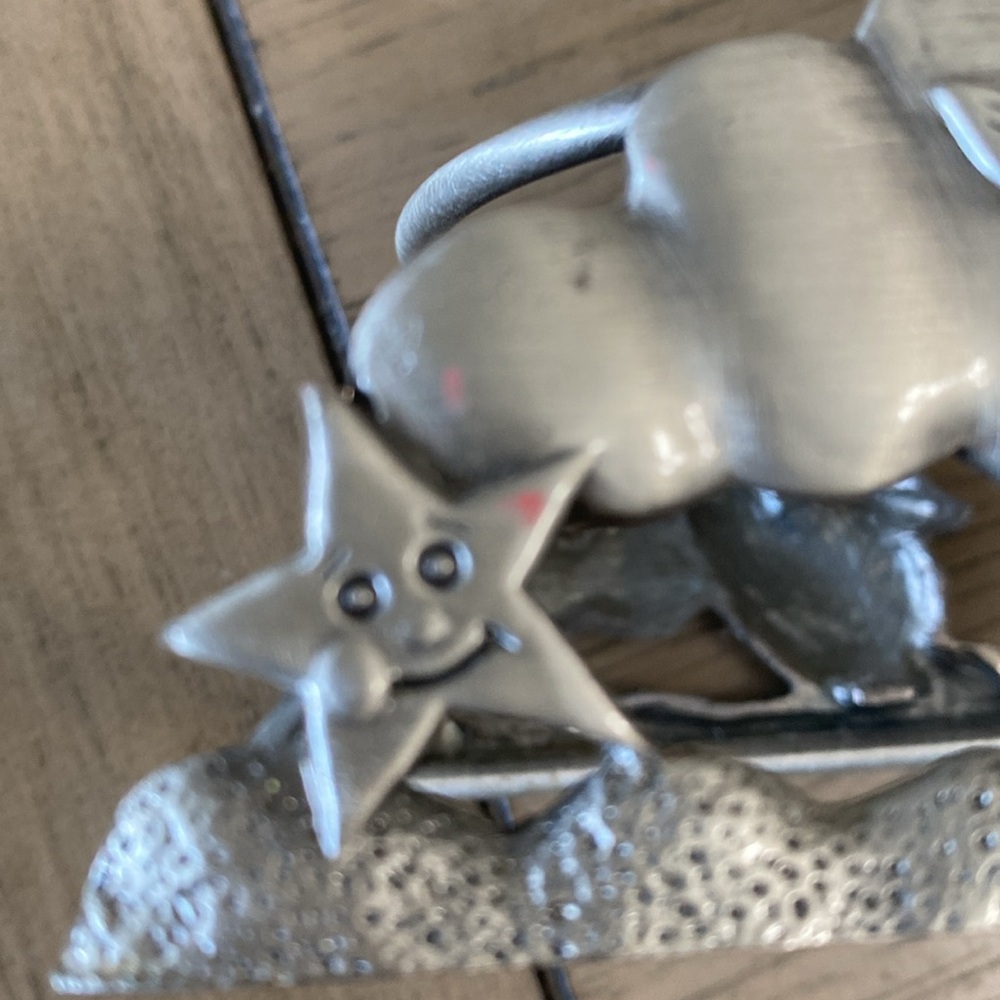 Vintage Spoontiques Pewter Metal 3 Votive Candle Holder Sun / Moon / Stars - Picture 6 of 8